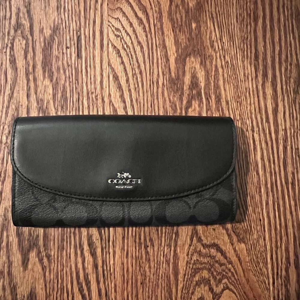 Coach Signature PVC Slim Envelope Wallet